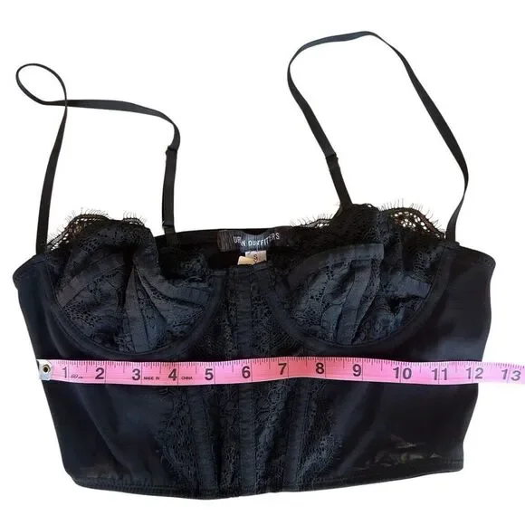 Urban Outfitters Pull Over Corset Top Size S Black NWT New With Tags - Picture 9 of 11